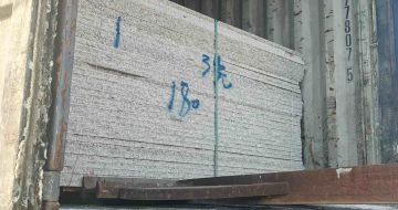 惠州 芝麻白花岗岩石材3.0公分光面毛板装柜出货