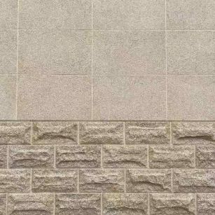 惠州 黄金麻自然面蘑菇石配荔枝面干挂