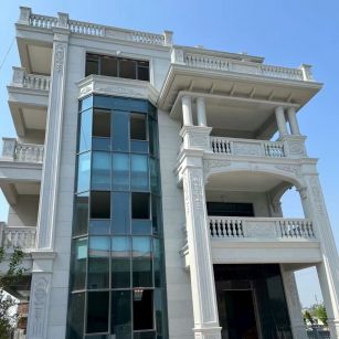 惠州 白麻花岗岩别墅外墙干挂效果展示