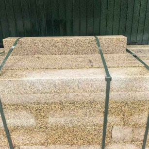 惠州 黄金麻花岗岩石材机切面栏杆料半成品