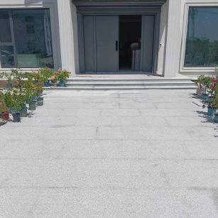 惠州 芝麻白花岗岩地铺石地面铺装