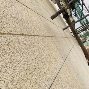 惠州 黄金麻花岗岩荔枝面外墙干挂石材效果示例