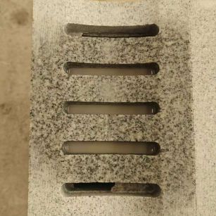 惠州 芝麻白拉丝面花岗岩U型开槽排水槽