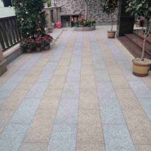 惠州 黄金麻白麻荔枝面庭院铺装展示