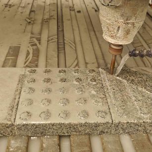 惠州 芝麻白花岗岩石材盲人石、盲道石、盲点石