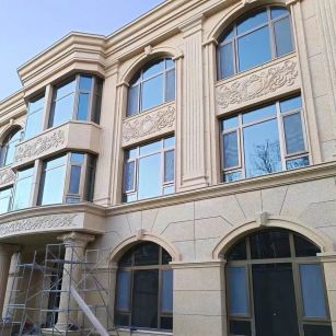 惠州 黄金麻花岗岩别墅外墙干挂