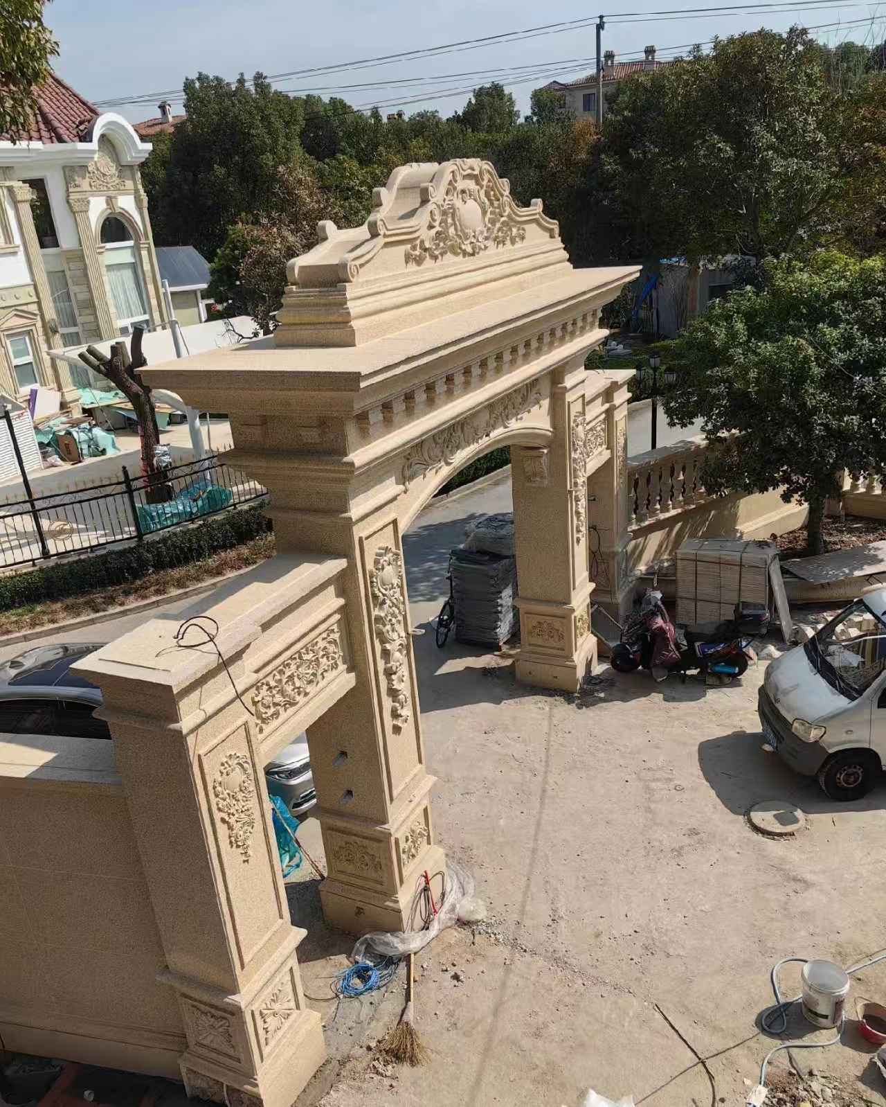 惠州 黄金麻荔枝面花岗岩别墅门楼