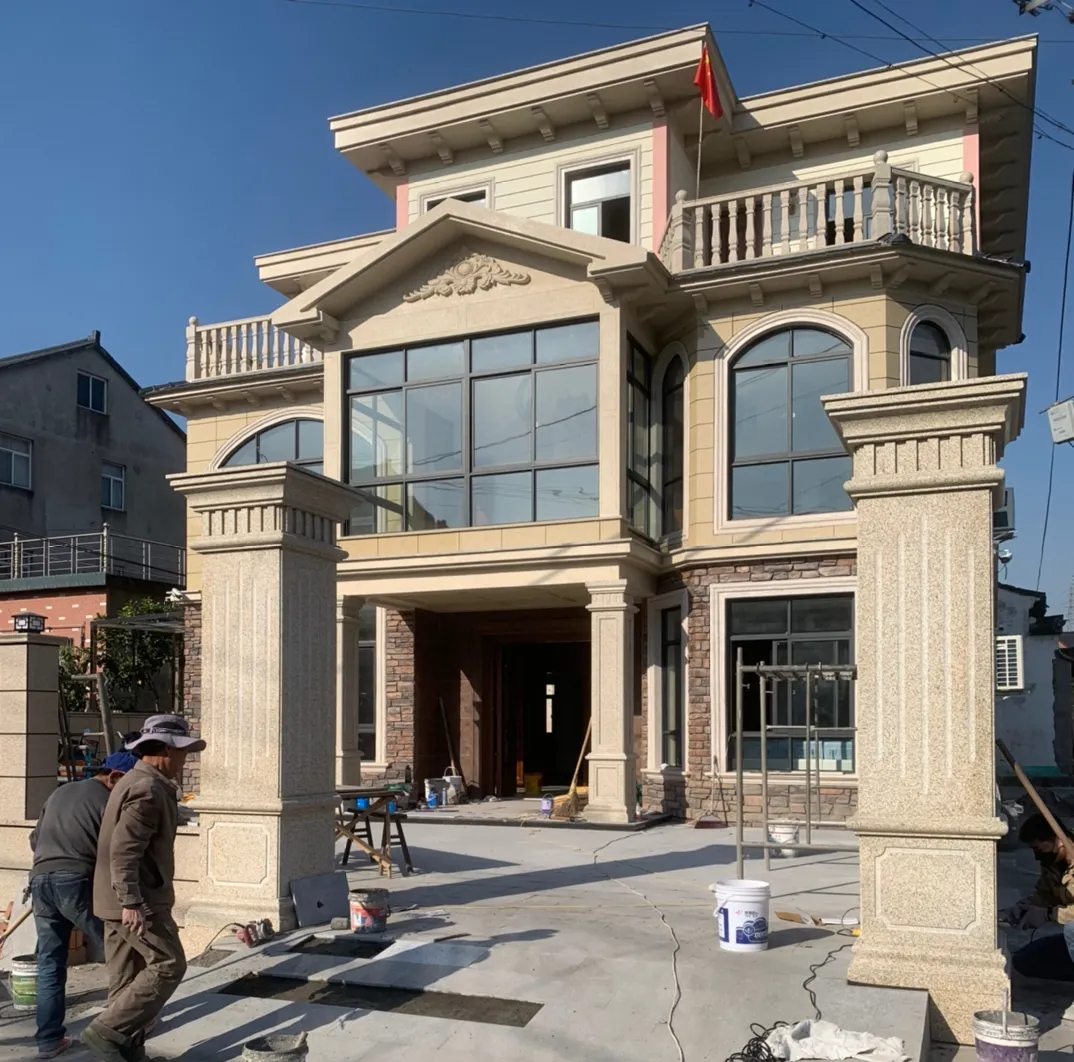 惠州 黄金麻花岗岩荔枝面别墅外墙干挂私家专属