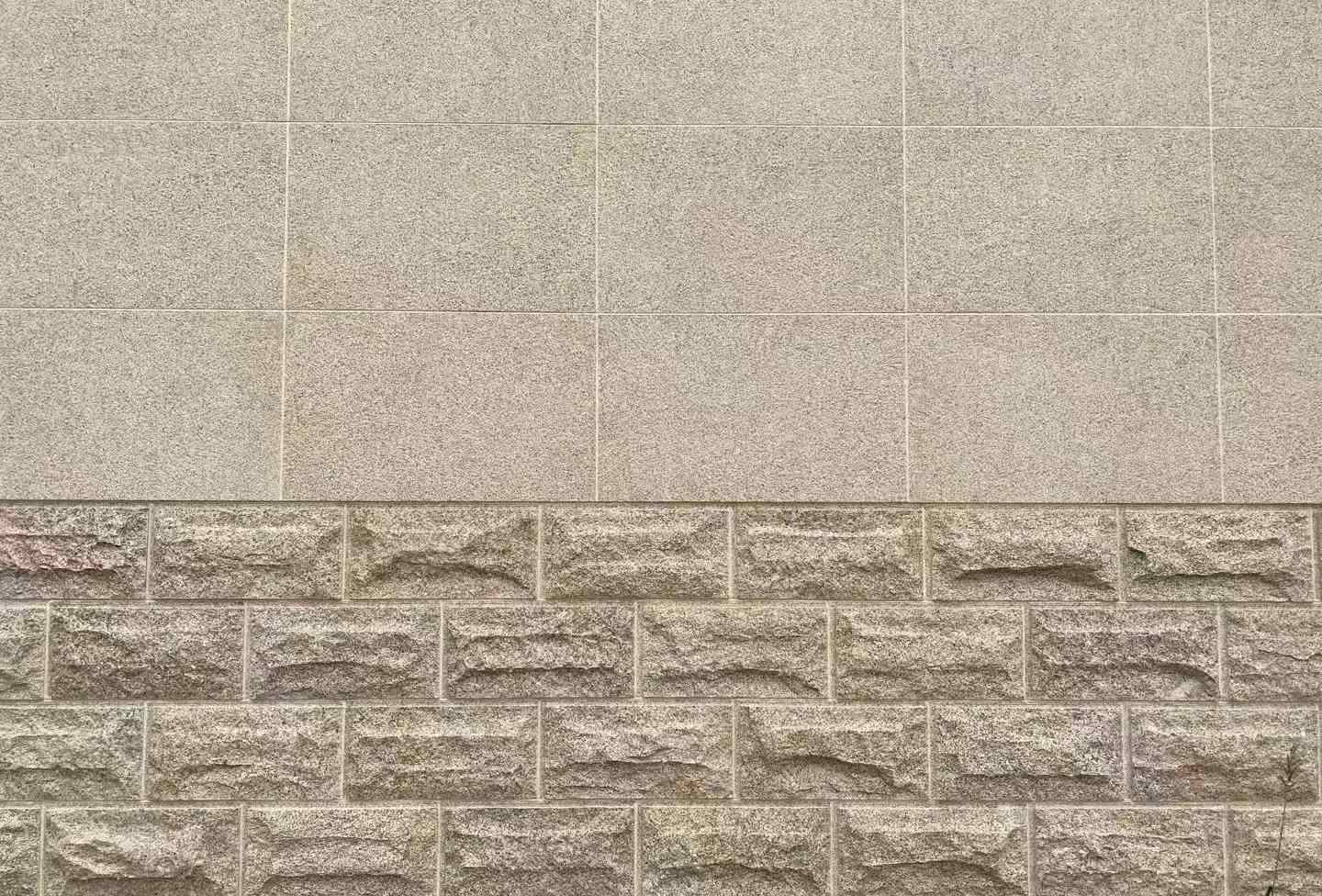 惠州 黄金麻自然面蘑菇石配荔枝面干挂