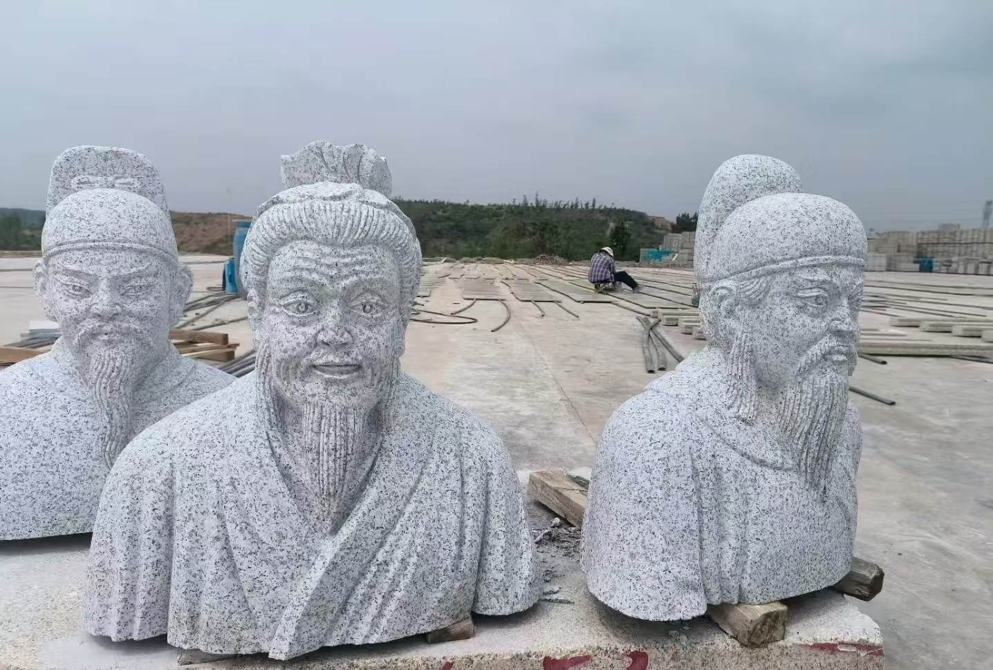 惠州 白麻花岗岩石材人物立体雕刻