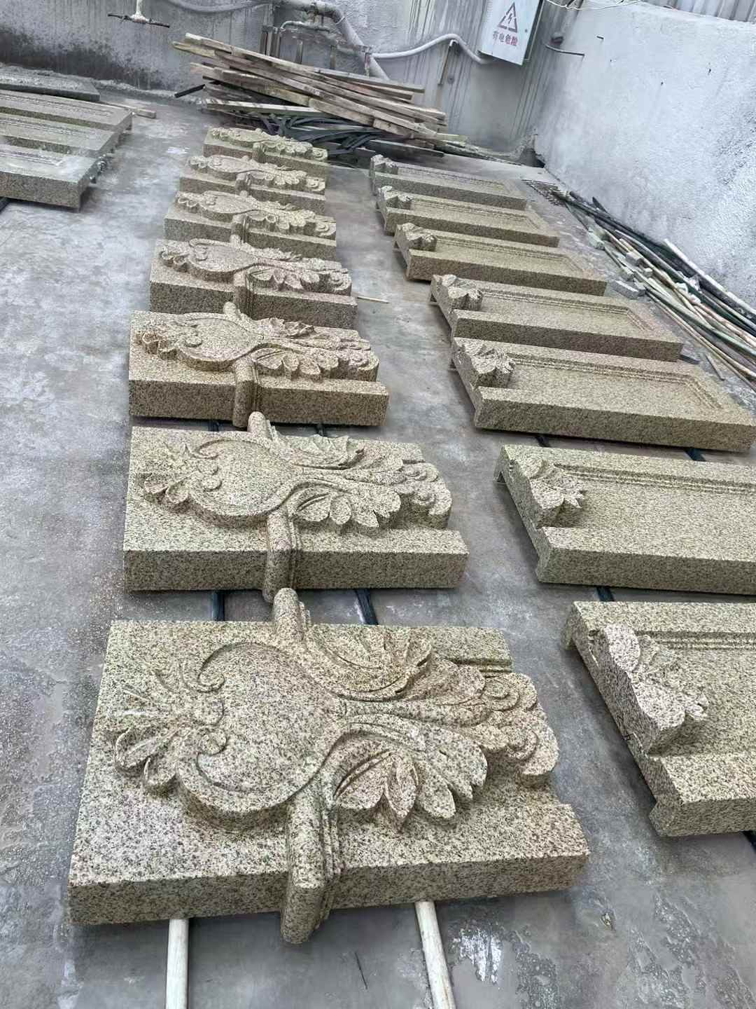 惠州 黄金麻花岗岩别墅外墙雕刻板