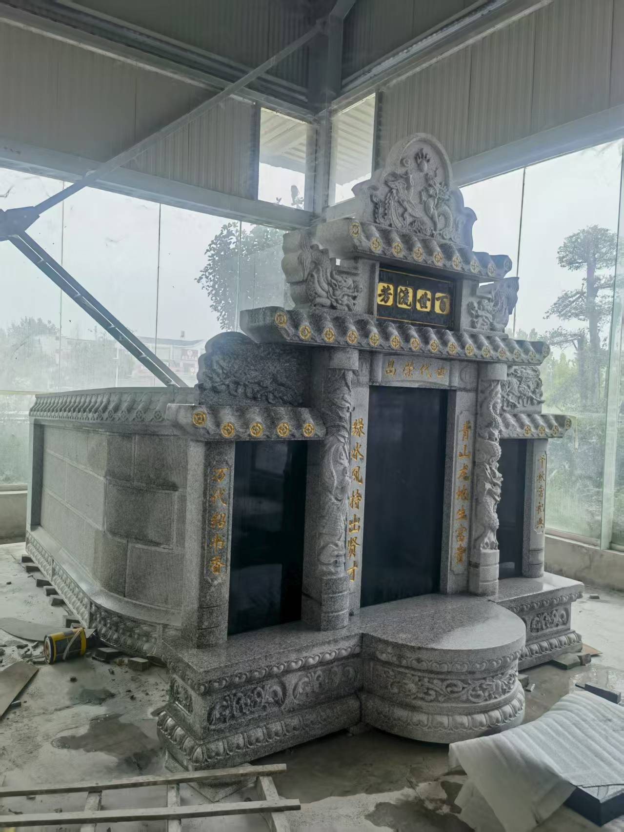 惠州 芝麻白墓碑效果展示图